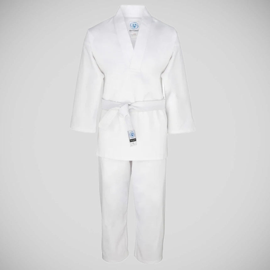 White Bytomic Adult V-Neck Uniform    at Bytomic Trade and Wholesale