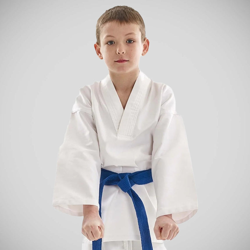 White Bytomic Kids V-Neck Uniform    at Bytomic Trade and Wholesale