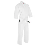 White Bytomic Red Label 7oz Lightweight Kids Karate Uniform    at Bytomic Trade and Wholesale