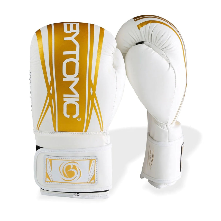 White/Gold Bytomic Axis V2 Boxing Gloves    at Bytomic Trade and Wholesale