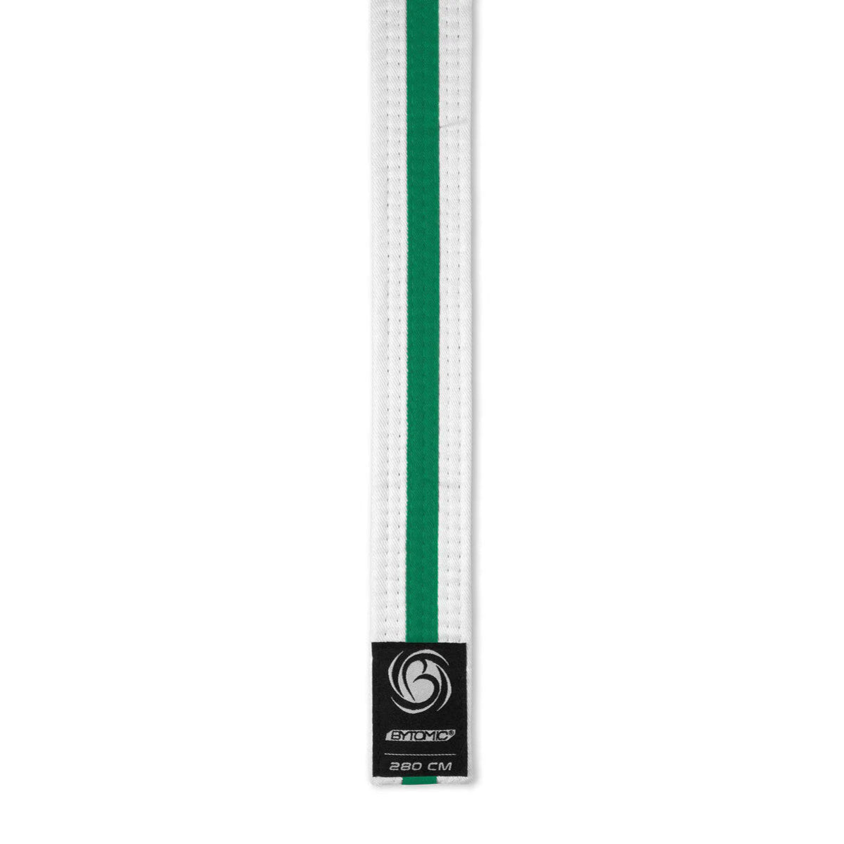White/Green Bytomic Striped Polycotton Martial Arts Belt Pack of 10    at Bytomic Trade and Wholesale