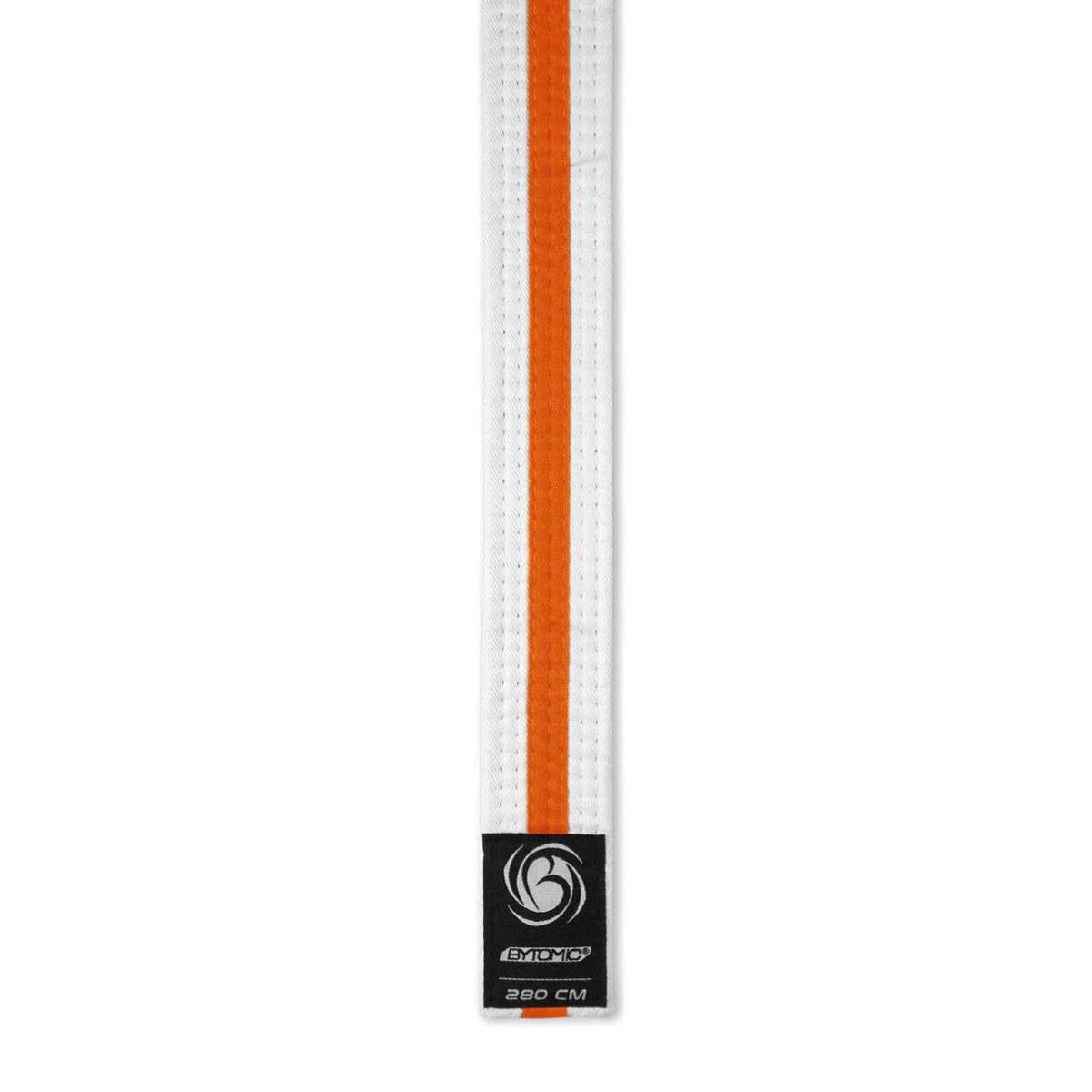 White/Orange Bytomic Striped Polycotton Martial Arts Belt Pack of 10    at Bytomic Trade and Wholesale