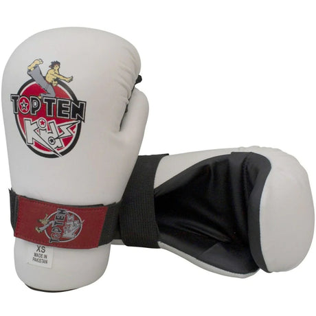 White Top Ten Kids Pointfighter Gloves One Size    at Bytomic Trade and Wholesale