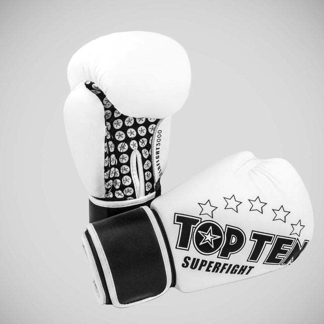 White Top Ten Superfight Boxing Gloves    at Bytomic Trade and Wholesale