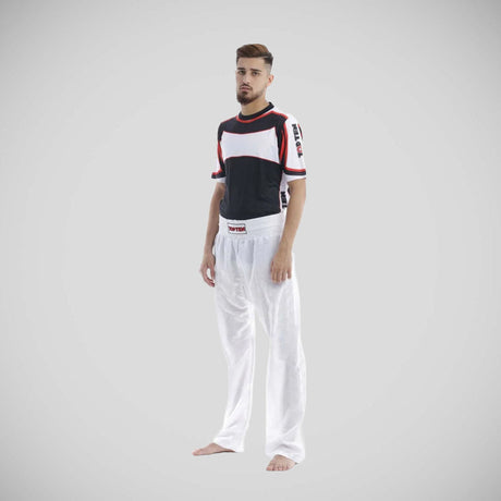 White/White Top Ten Adult Classic Kickboxing Pants    at Bytomic Trade and Wholesale