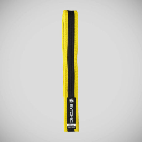 Yellow/Black Bytomic 100% Cotton Stripe Belt at Bytomic Trade and Wholesale