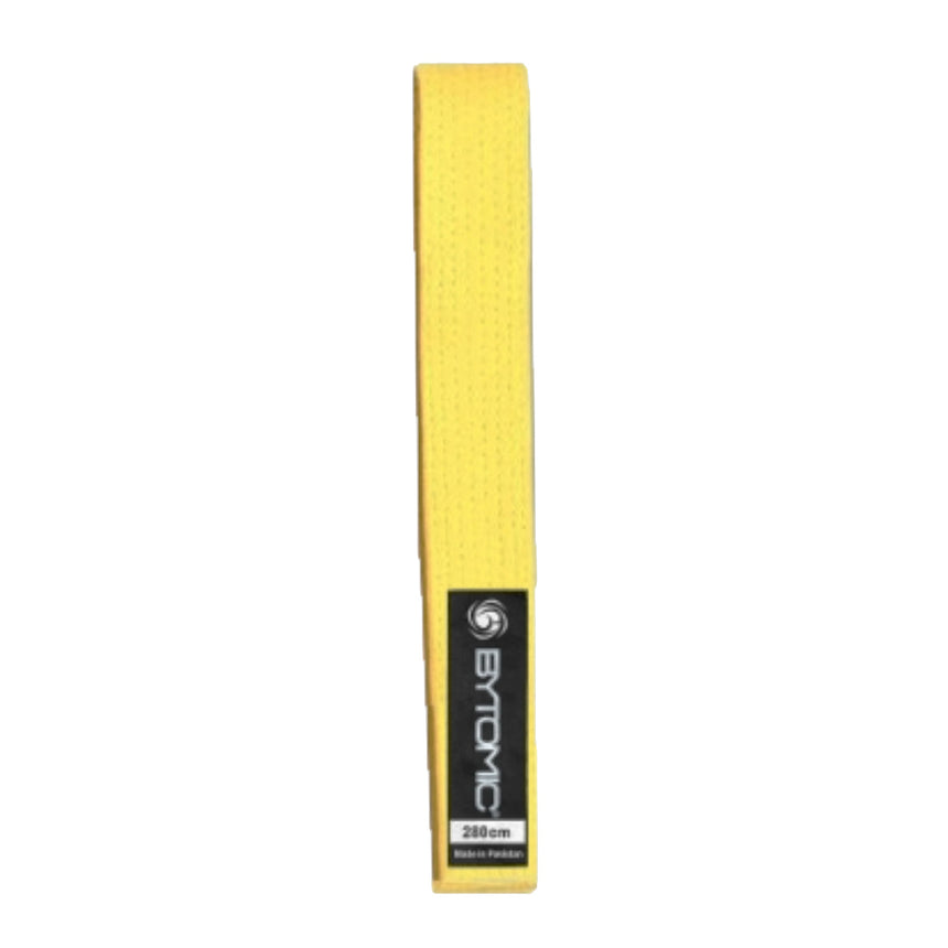 Yellow Bytomic Solid Colour Martial Arts Belt    at Bytomic Trade and Wholesale