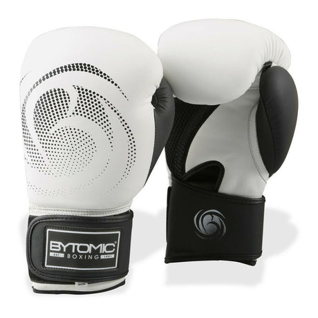 White Bytomic Legacy Leather Boxing Gloves    at Bytomic Trade and Wholesale