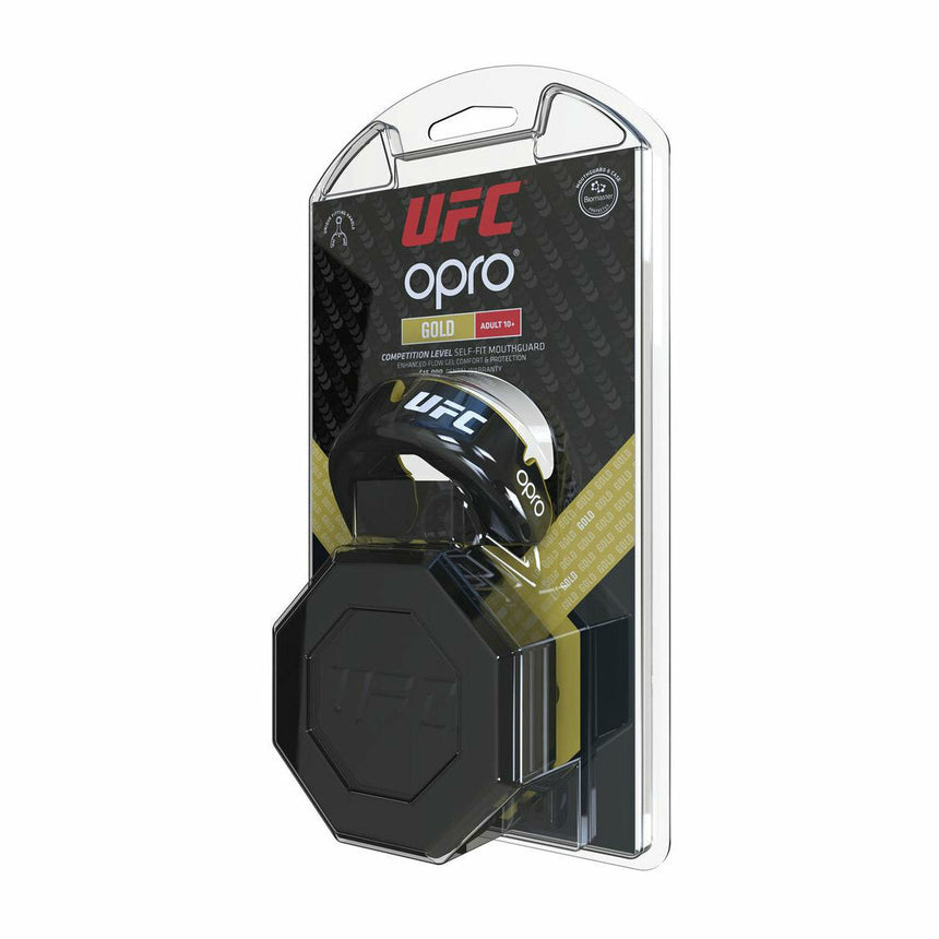 Black Metal-Gold Opro UFC Gold Mouth Guard    at Bytomic Trade and Wholesale