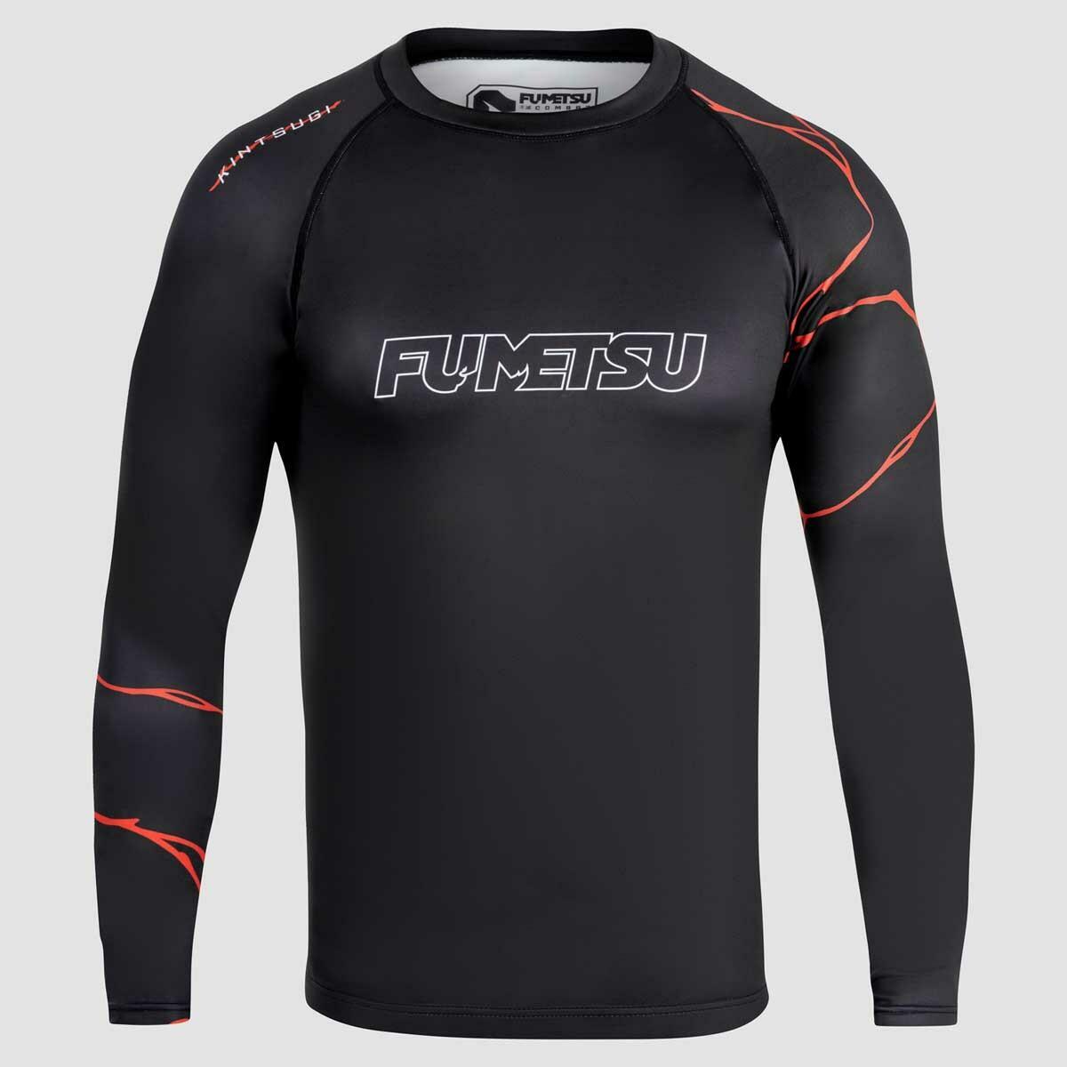 Black/Red Fumetsu Kintsugi Long Sleeve Rash Guard    at Bytomic Trade and Wholesale