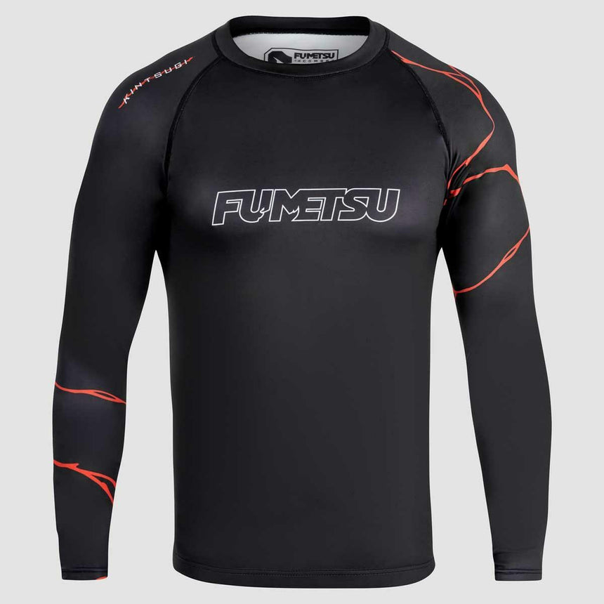 Black/Red Fumetsu Kintsugi Long Sleeve Rash Guard    at Bytomic Trade and Wholesale