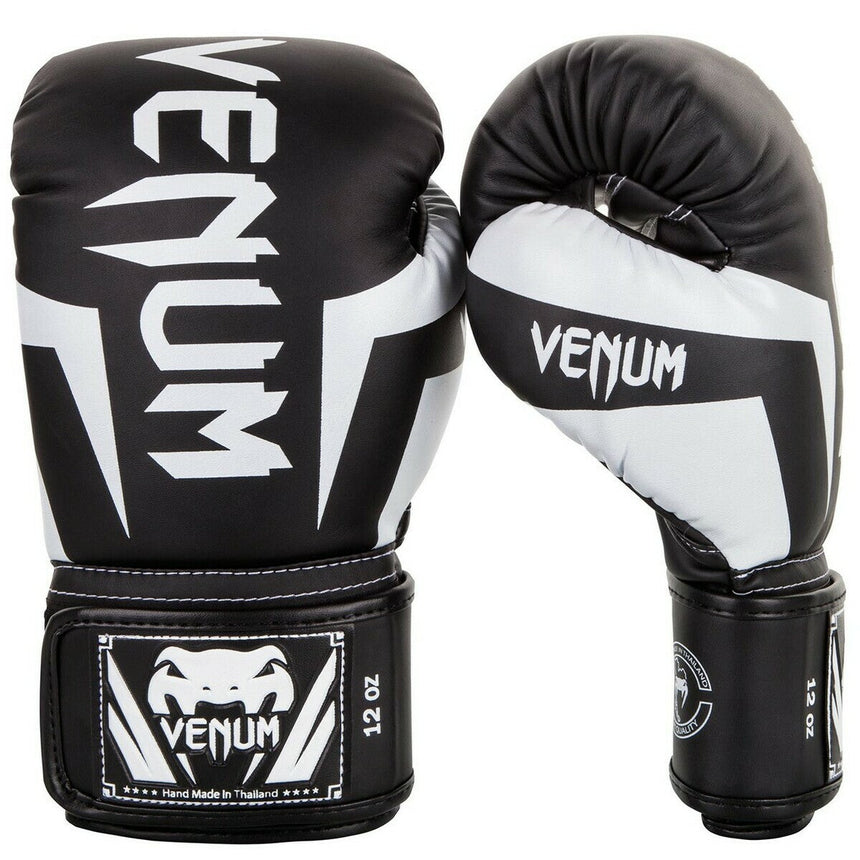 Black/White Venum Elite Boxing Gloves    at Bytomic Trade and Wholesale