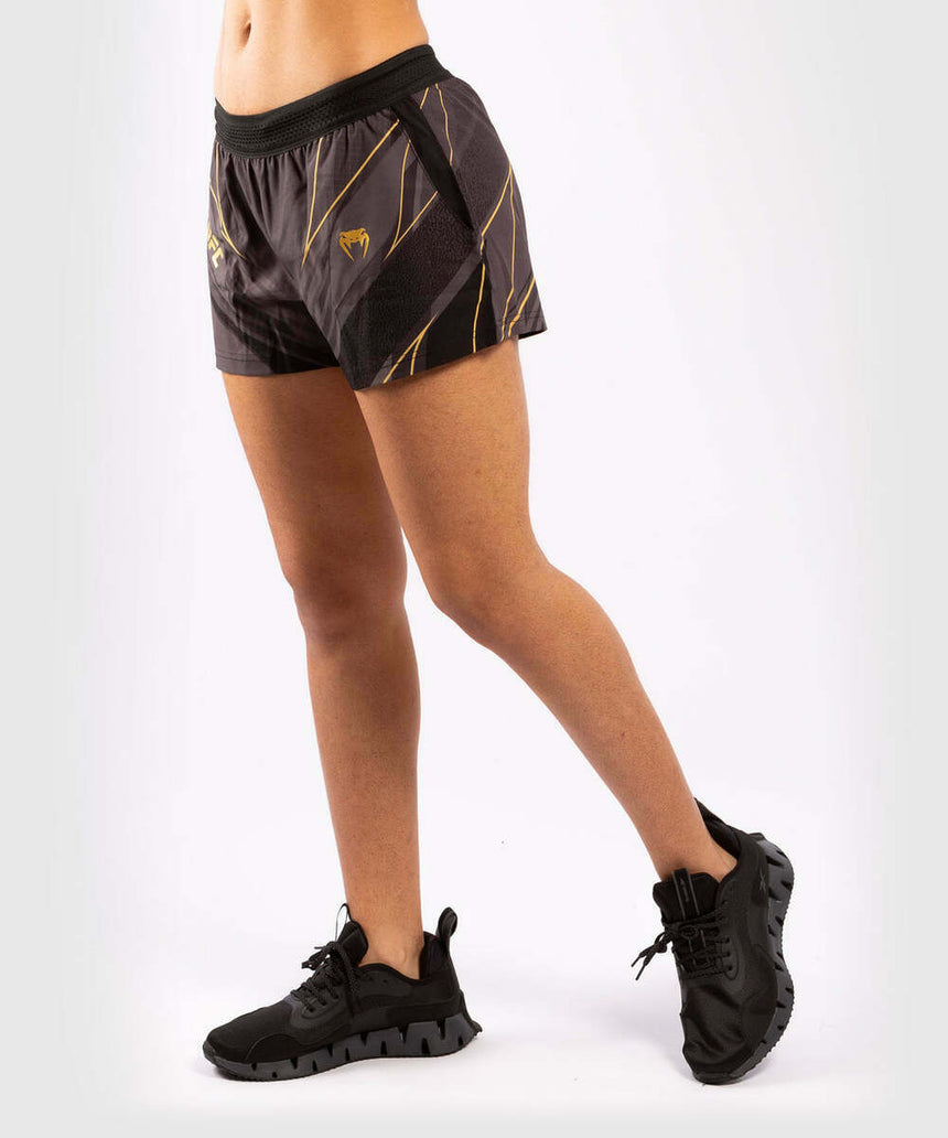 Black/Gold Venum UFC Replica Women's Training Shorts    at Bytomic Trade and Wholesale