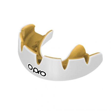 Opro Power Fit Braces Mouth Guard White/Gold   at Bytomic Trade and Wholesale