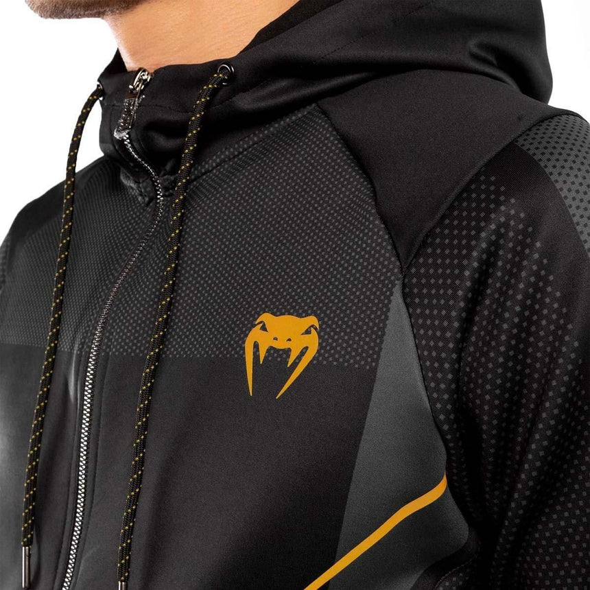 Black-Gold Venum Athletics Zipped Hoodie    at Bytomic Trade and Wholesale