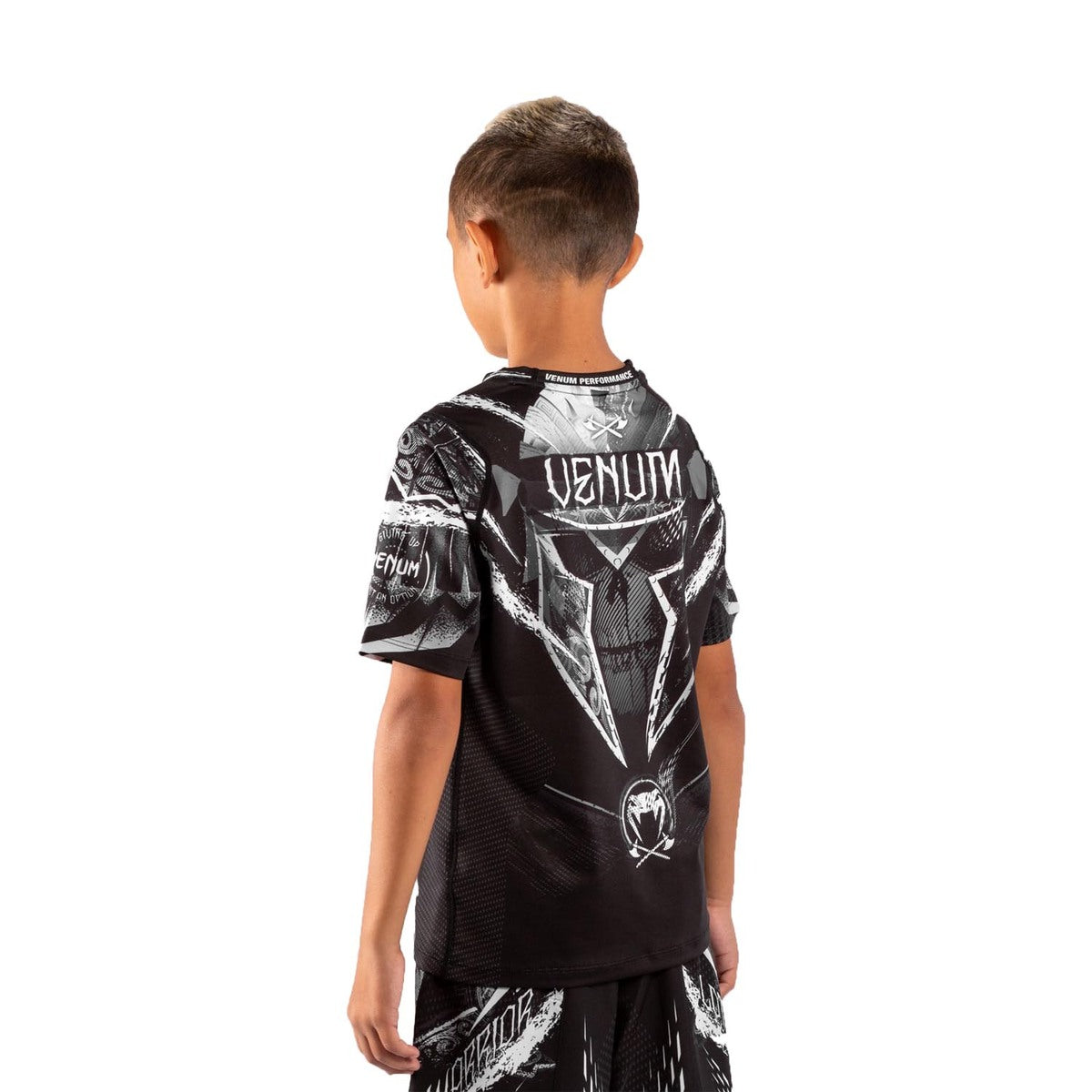 Black-White Venum GLDTR 4.0 Kids Dry Tech T-Shirt    at Bytomic Trade and Wholesale