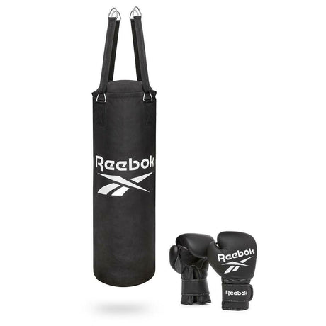 Reebok 3ft Punch Bag and Boxing Gloves Set Black RSCB-13101