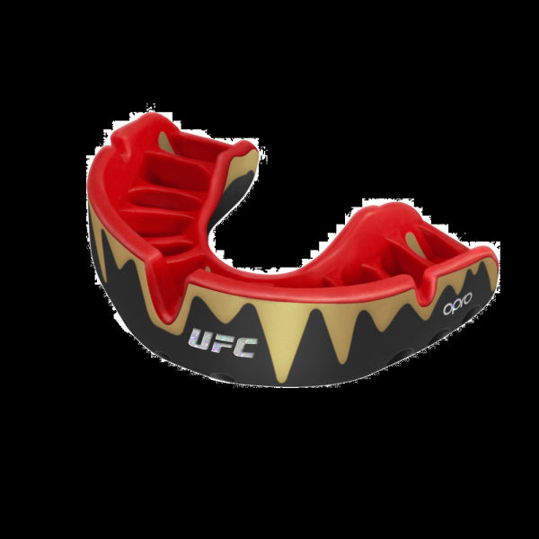 Black Metal-Red Opro UFC Platinum Fangz Mouth Guard    at Bytomic Trade and Wholesale