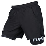 Black-Black Fumetsu Dual Layer Training Shorts    at Bytomic Trade and Wholesale