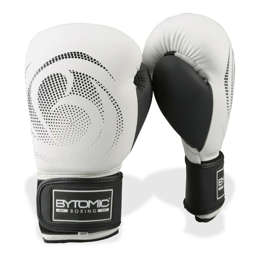 White Bytomic Legacy Leather Boxing Gloves    at Bytomic Trade and Wholesale