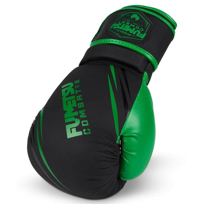 Black/Green Fumetsu Shield Kids Boxing Gloves    at Bytomic Trade and Wholesale