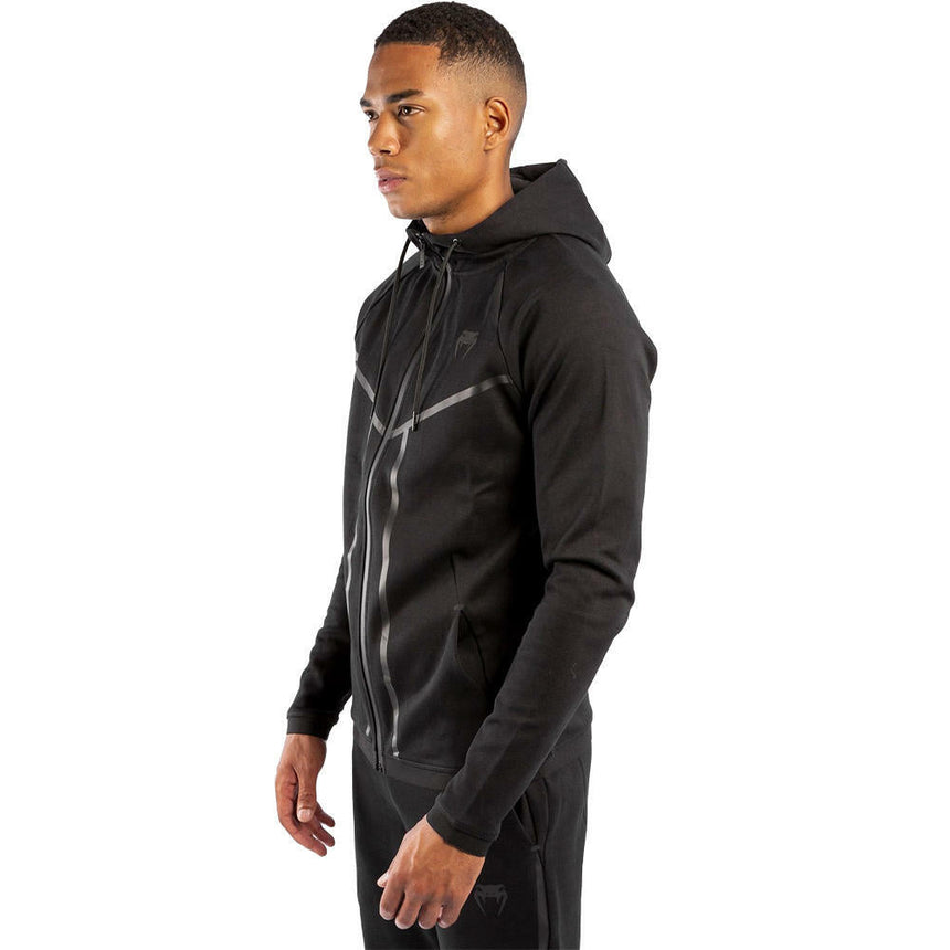 Black/Black Venum Laser X Connect Zipped Hoodie    at Bytomic Trade and Wholesale