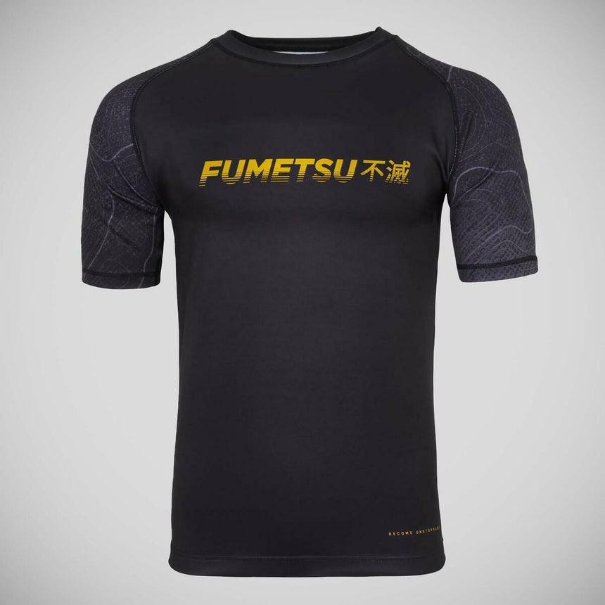 Black Fumetsu Arc Short Sleeve Rash Guard    at Bytomic Trade and Wholesale