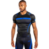 Venum No Gi 3.0 Short Sleeve Rash Guard Black/Blue Medium  at Bytomic Trade and Wholesale