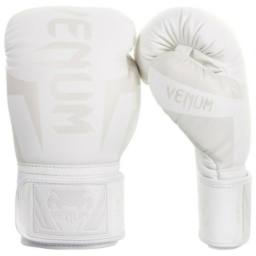 White/White Venum Elite Boxing Gloves    at Bytomic Trade and Wholesale