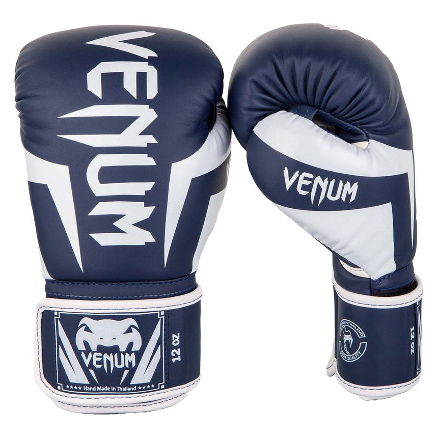 Navy/White Venum Elite Boxing Gloves    at Bytomic Trade and Wholesale