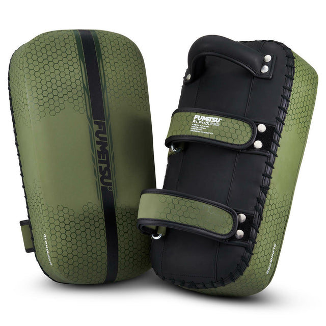 Olive Green/Black Fumetsu Alpha Pro Thai Pads Default Title   at Bytomic Trade and Wholesale