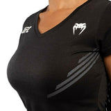 Black/White Venum UFC Replica Women's T-Shirt    at Bytomic Trade and Wholesale