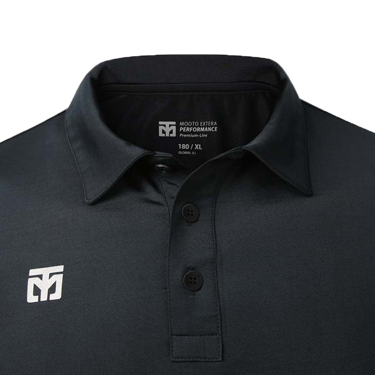 Black Mooto Performance Polo Shirt    at Bytomic Trade and Wholesale