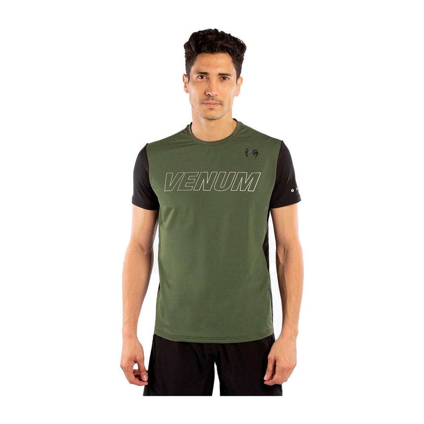 Khaki/Silver Venum Classic Evo Dry Tech T-Shirt Small   at Bytomic Trade and Wholesale