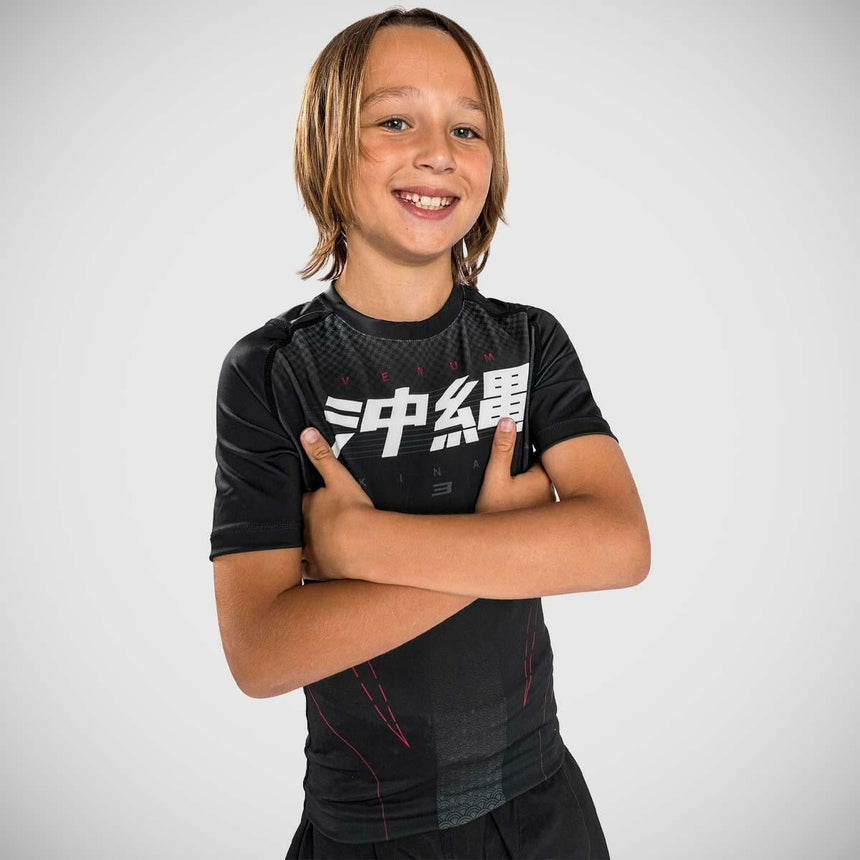 Venum Okinawa 3.0 Kids Short Sleeve Rash Guard    at Bytomic Trade and Wholesale