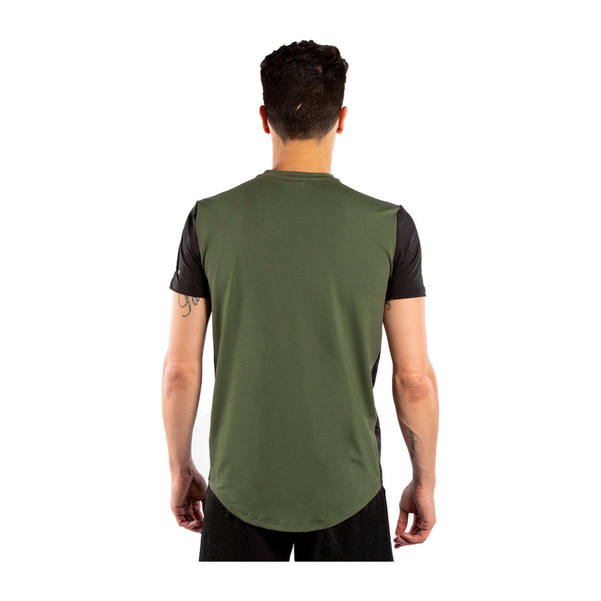 Khaki/Silver Venum Classic Evo Dry Tech T-Shirt    at Bytomic Trade and Wholesale