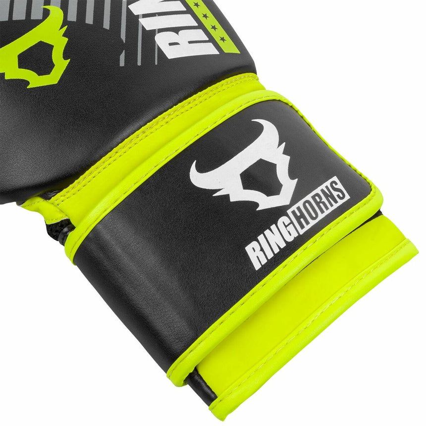 Black/Neo Yellow Ringhorns Charger MX Boxing Gloves    at Bytomic Trade and Wholesale