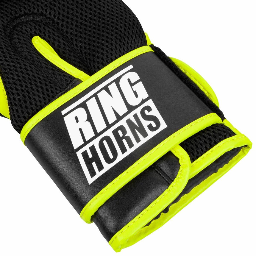 Black/Neo Yellow Ringhorns Charger MX Boxing Gloves    at Bytomic Trade and Wholesale