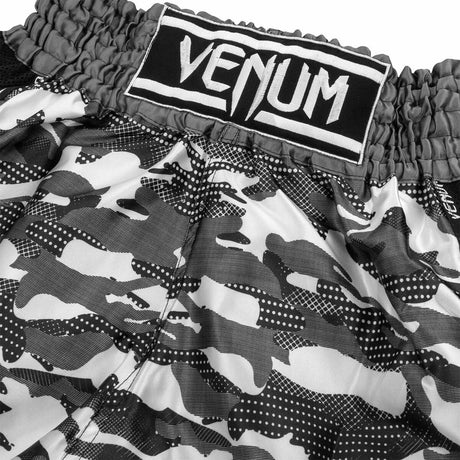 Camo-Black Venum Full Cam Muay Thai Shorts