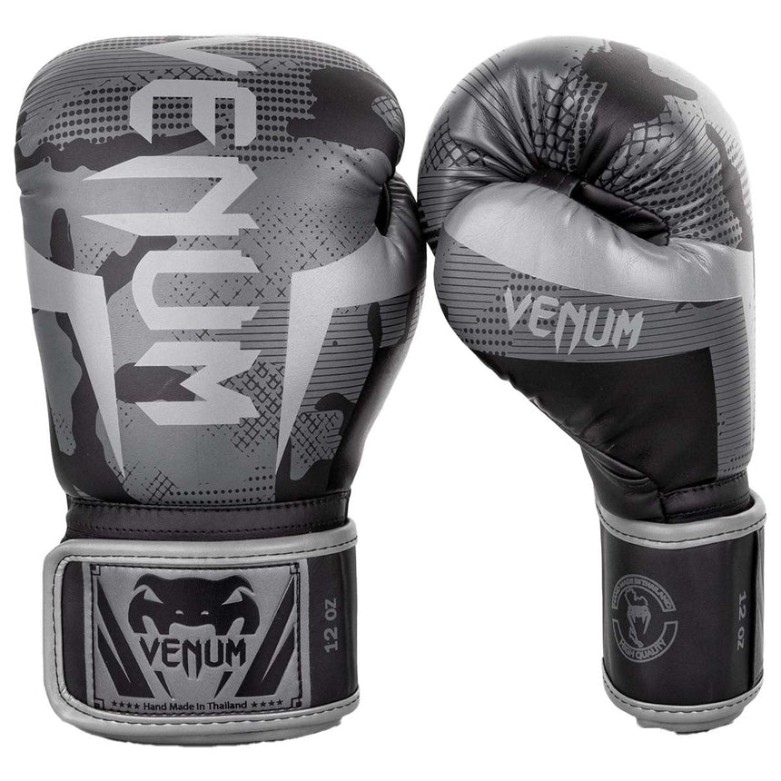 Black/Dark Camo Venum Elite Boxing Gloves    at Bytomic Trade and Wholesale