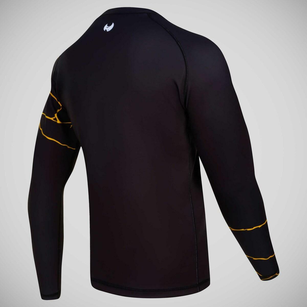 Black/Gold Fumetsu Kintsugi Long Sleeve Rash Guard    at Bytomic Trade and Wholesale