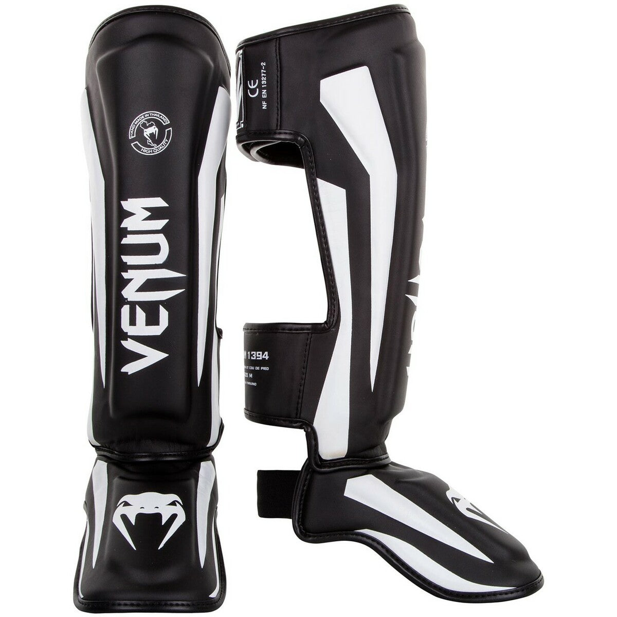 Black/White Venum Elite Shin Guards    at Bytomic Trade and Wholesale