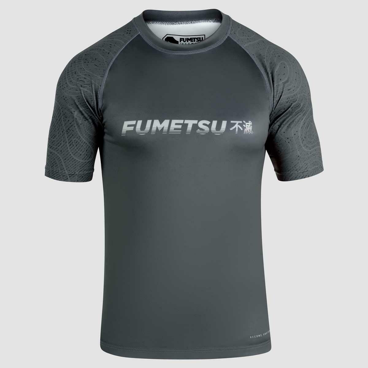 Grey Fumetsu Arc Short Sleeve Rash Guard    at Bytomic Trade and Wholesale