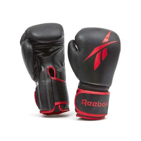 Reebok Leather Boxing Gloves Black/Red RSCB-10110BK