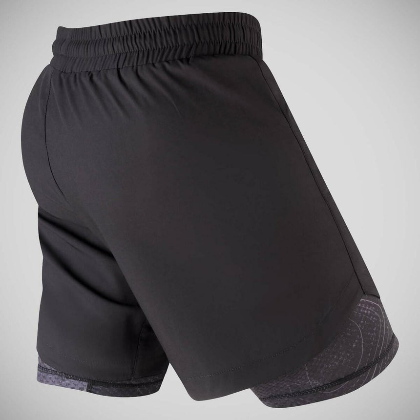 Black Fumetsu Arc Dual Layer Fight Shorts    at Bytomic Trade and Wholesale