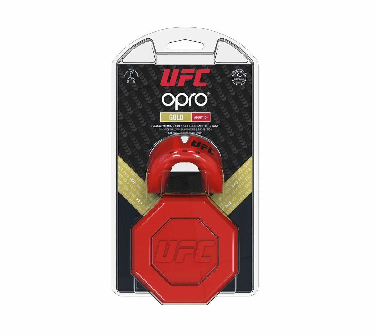 Red Metal-Silver Opro UFC Gold Mouth Guard    at Bytomic Trade and Wholesale