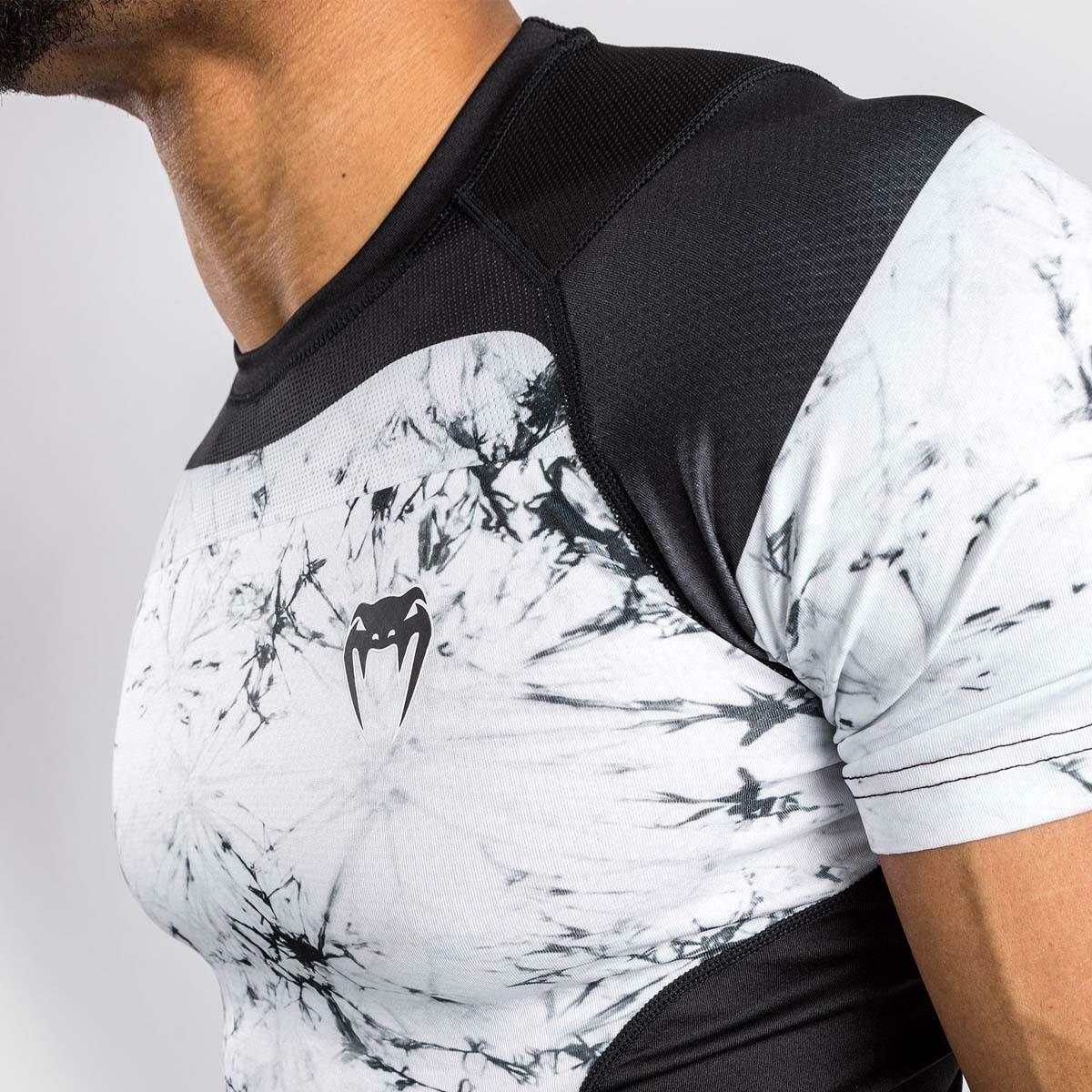 White/Black Venum G-Fit Marble Short Sleeve Rash Guard    at Bytomic Trade and Wholesale