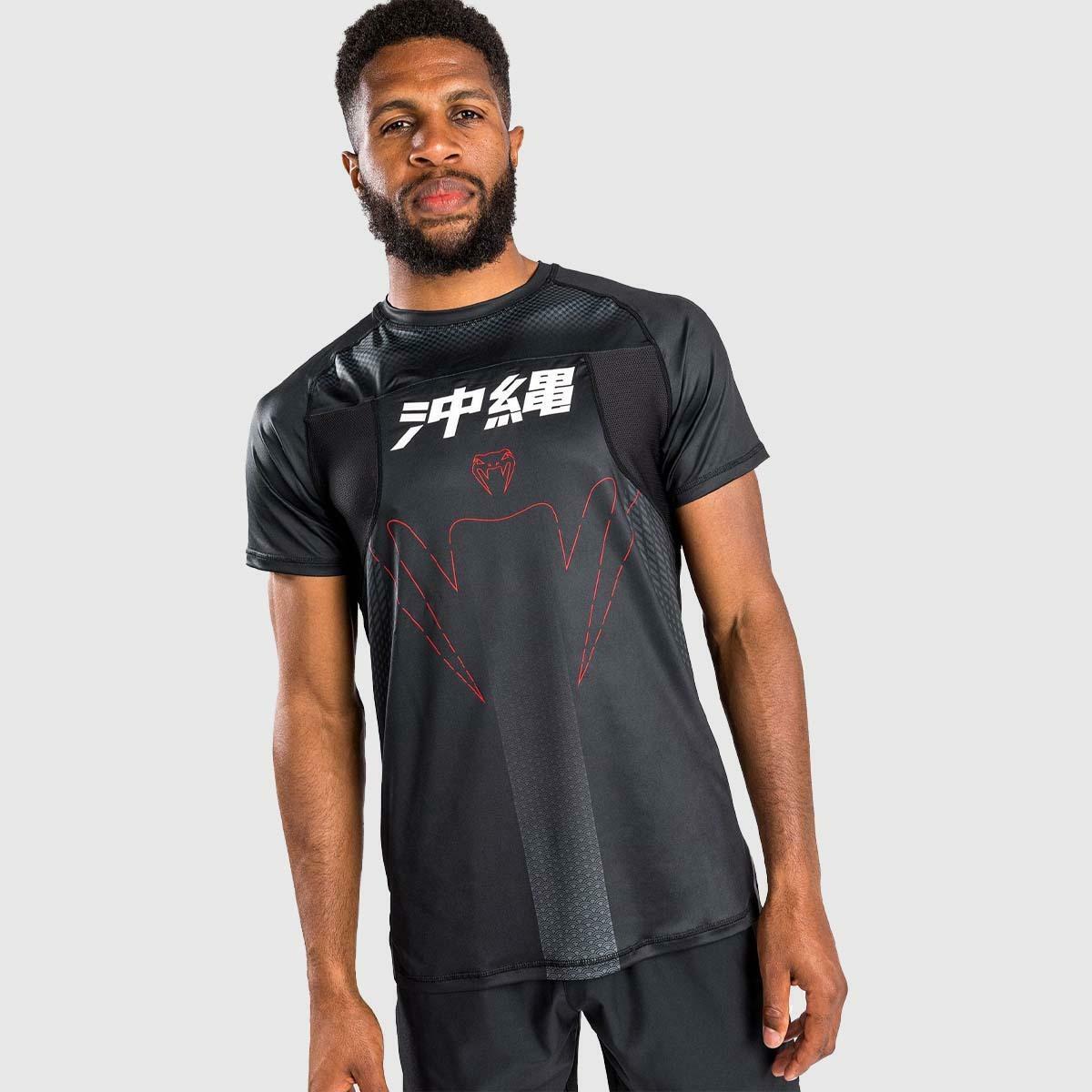 Black Venum Okinawa 3.0 Dry Tech T-Shirt    at Bytomic Trade and Wholesale