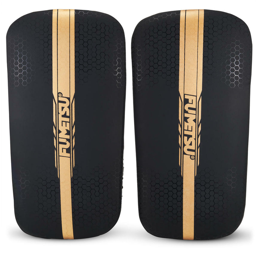 Black/Gold Fumetsu Alpha Pro Thai Pads    at Bytomic Trade and Wholesale