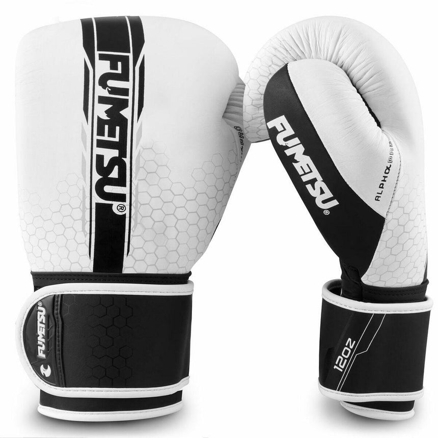 White Fumetsu Alpha Pro Boxing Gloves 12oz   at Bytomic Trade and Wholesale